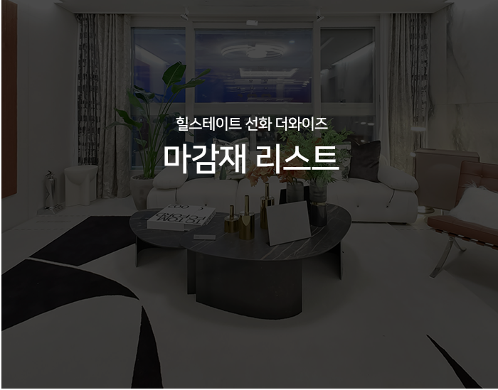 힐스테이트 선화 더와이즈 마감재 옵션형
