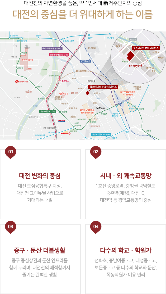 힐스테이트 선화 더와이즈 입지환경