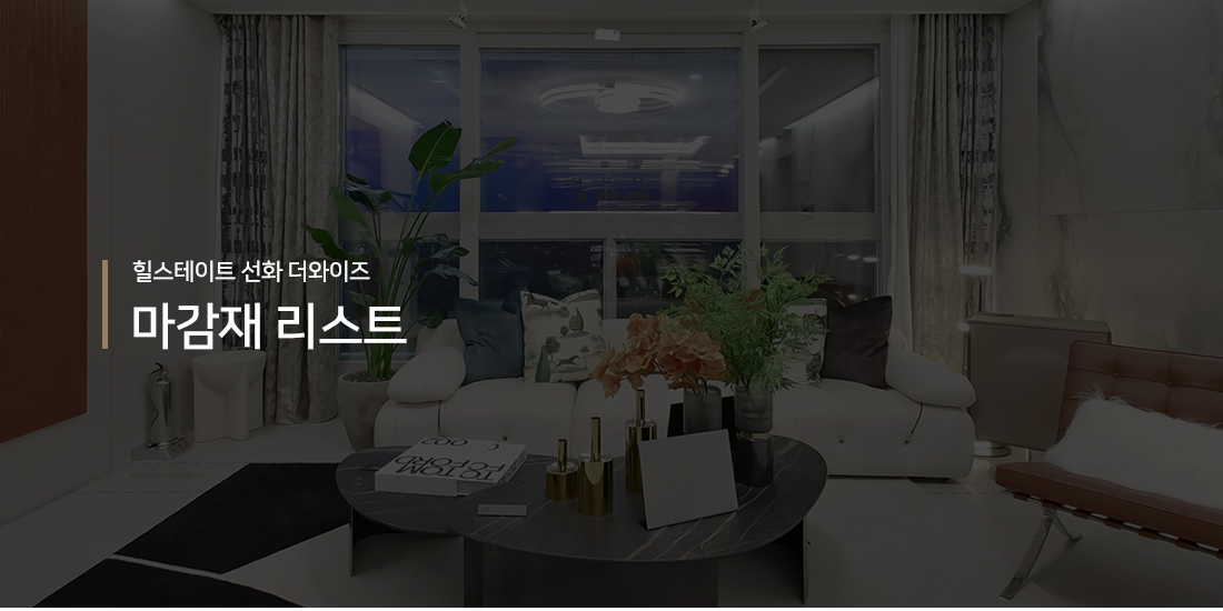 힐스테이트 선화 더와이즈 마감재 옵션형