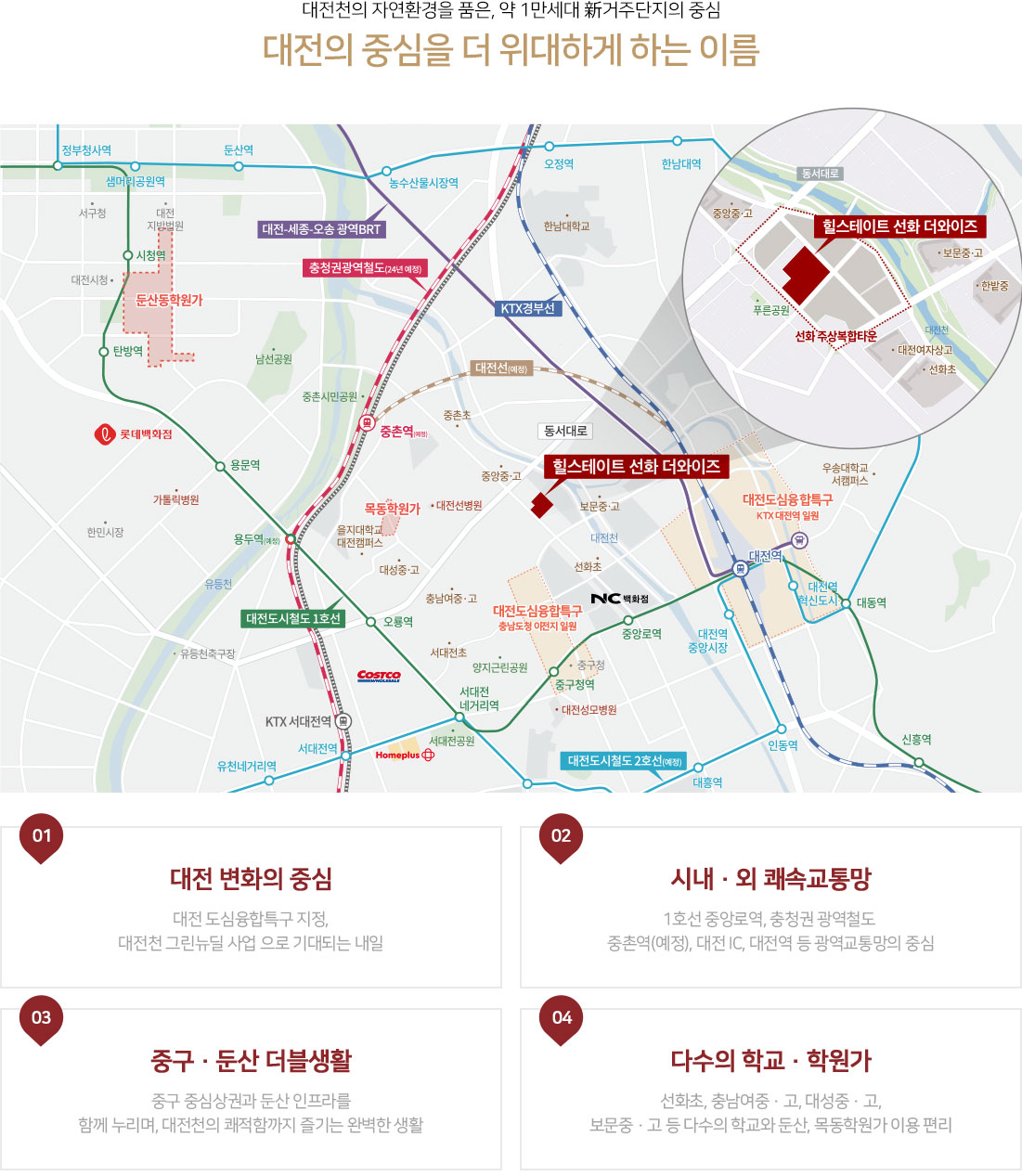힐스테이트 선화 더와이즈 입지환경